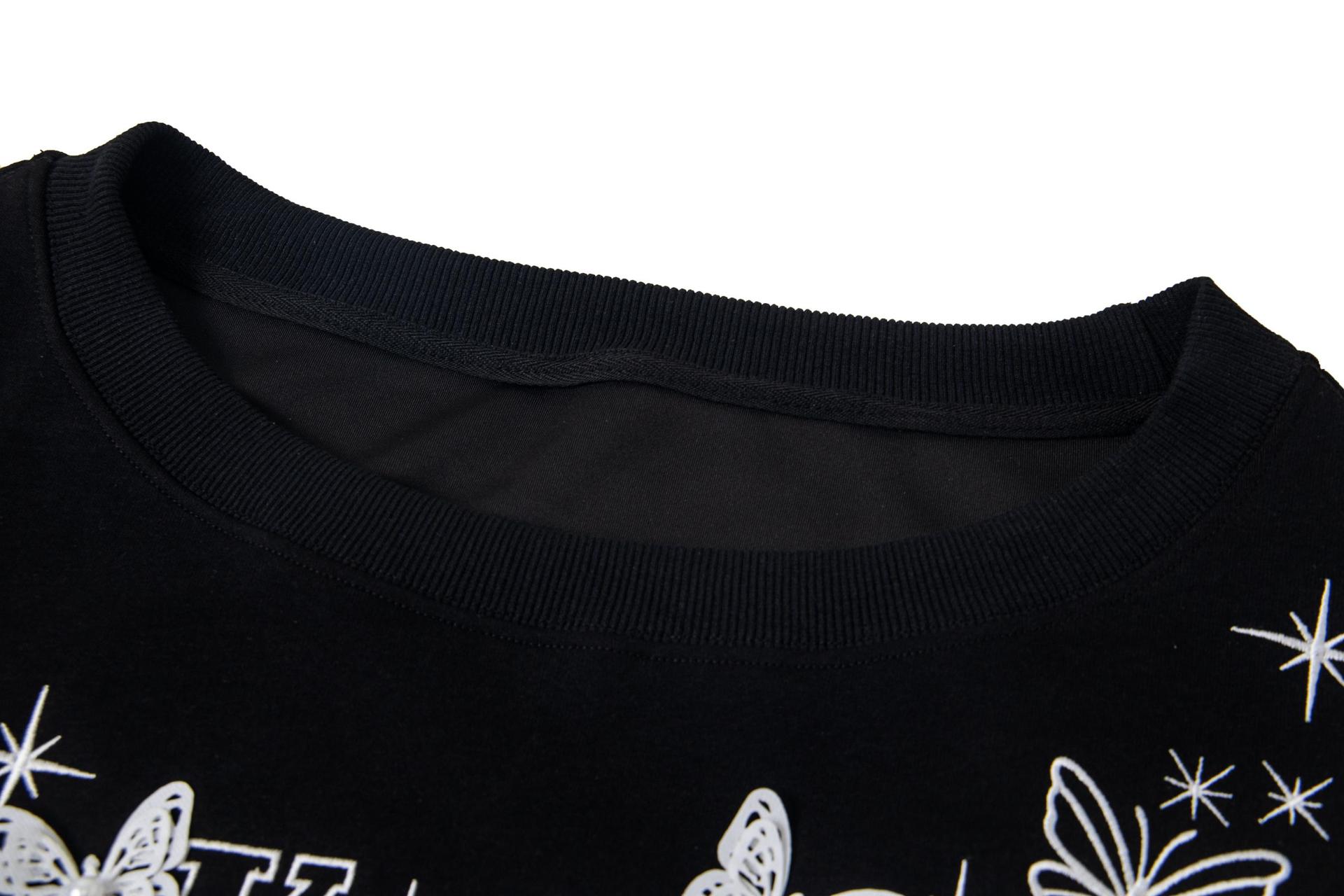 Dimensional Winged Flame Studded Hoodie