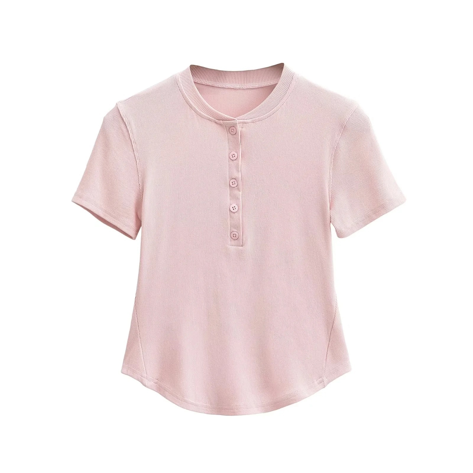 Ladies Plain Fitted Crew Neck Tee