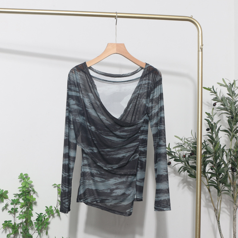 Desire Asymmetrical Long Single Sleeve Blouse