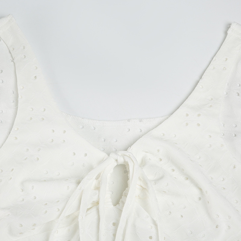 Strapless Polyester Tie-Front Vest