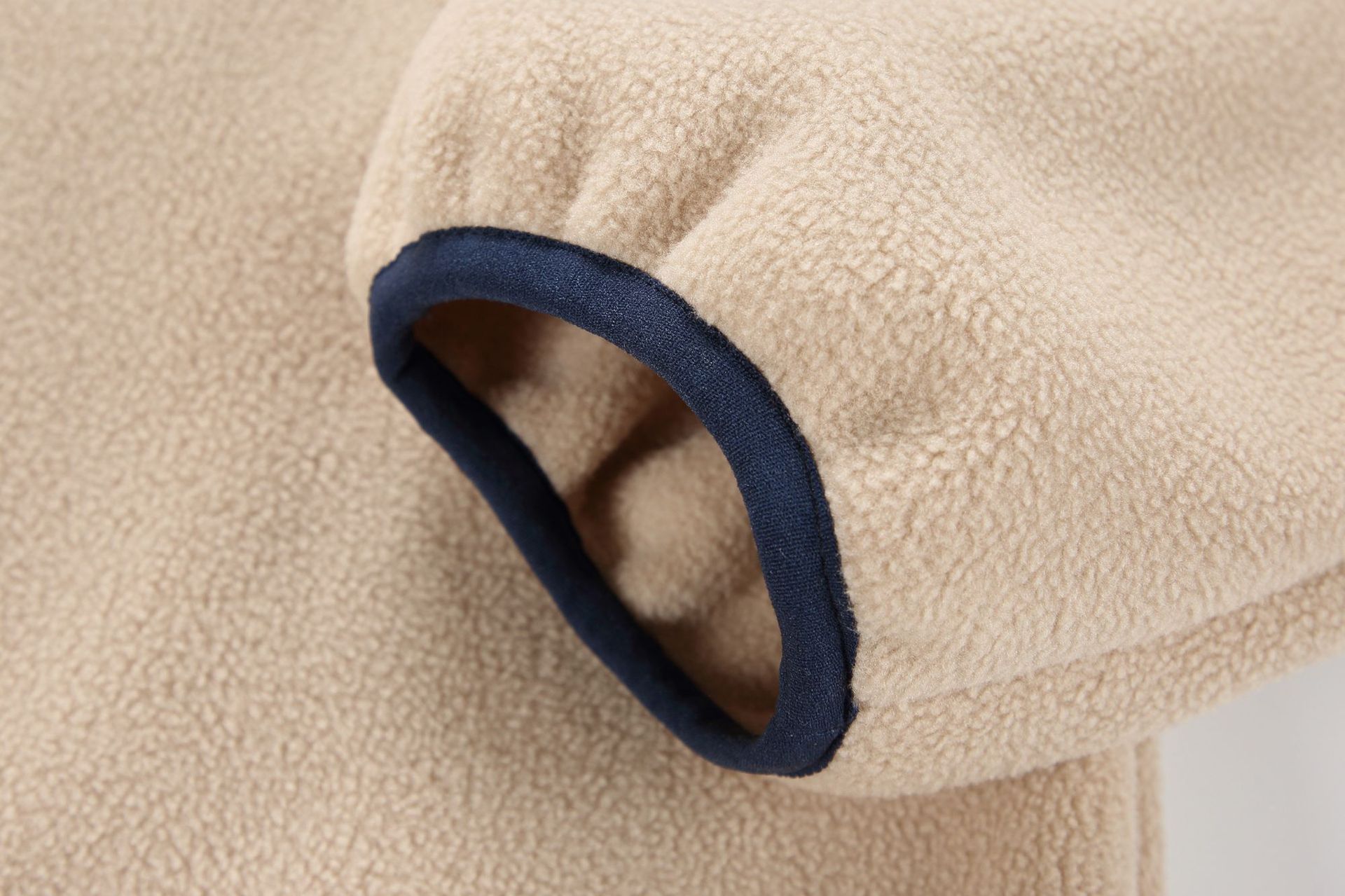 Two-Tone High Neck Polyester Hoodie