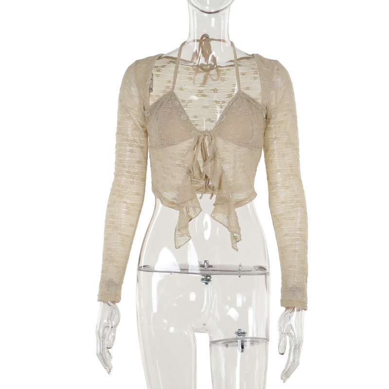 Full Sleeve Square Neck Illusion Blouse