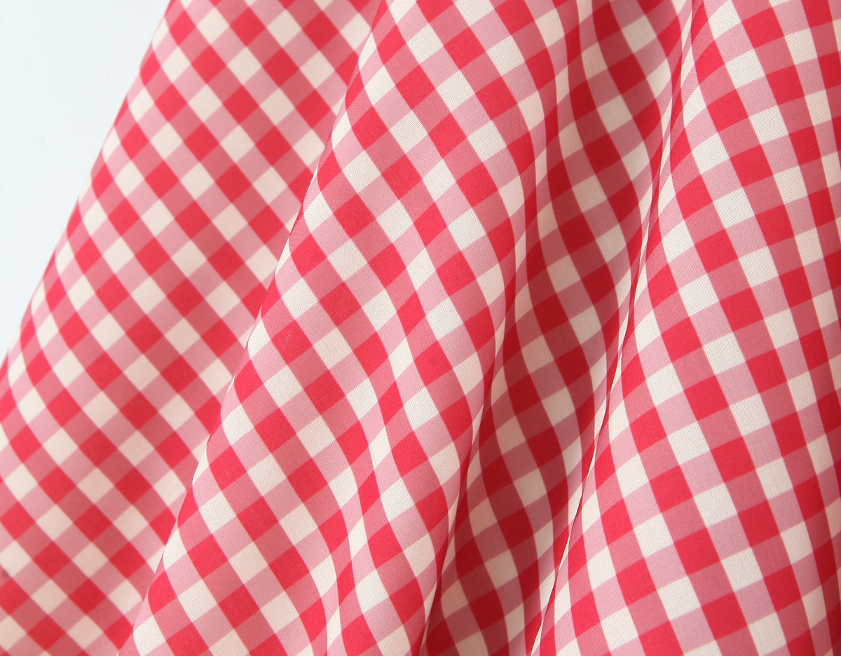 Sweet Red Plaid Single-Breasted Heart Pocket Halter Mini Dress
