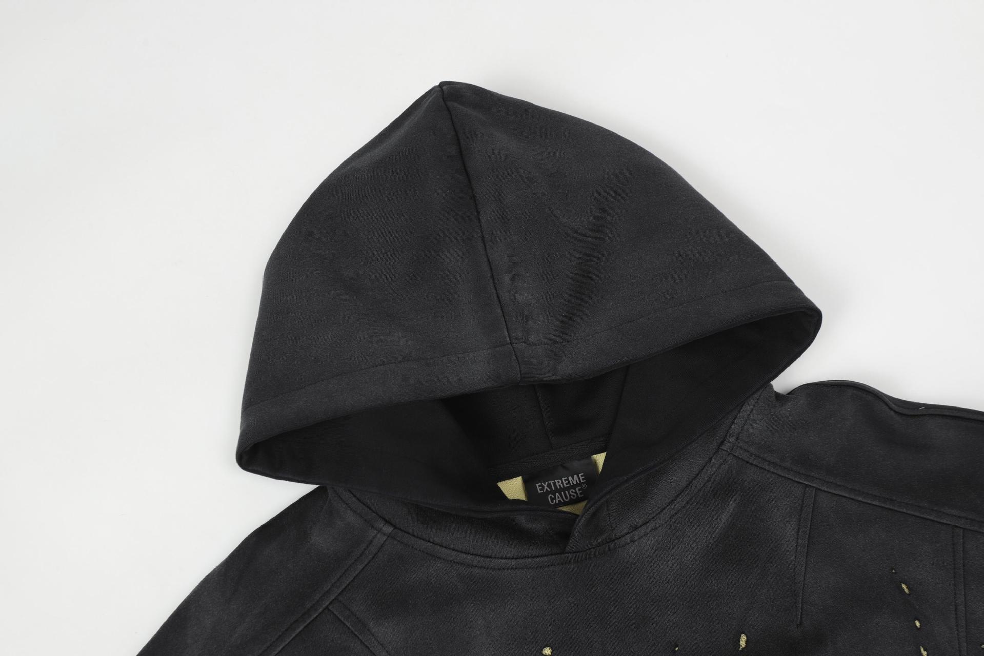Cotton Polyester Paint Splatter Hoodie