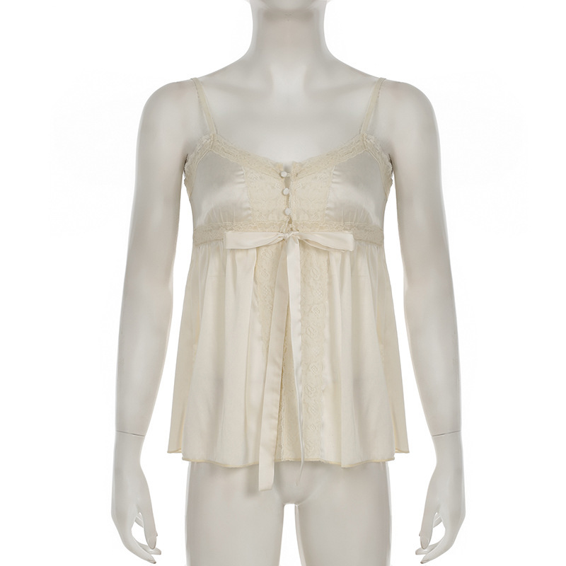 Ribbon Trim Contrast Clasp Slit Sling
