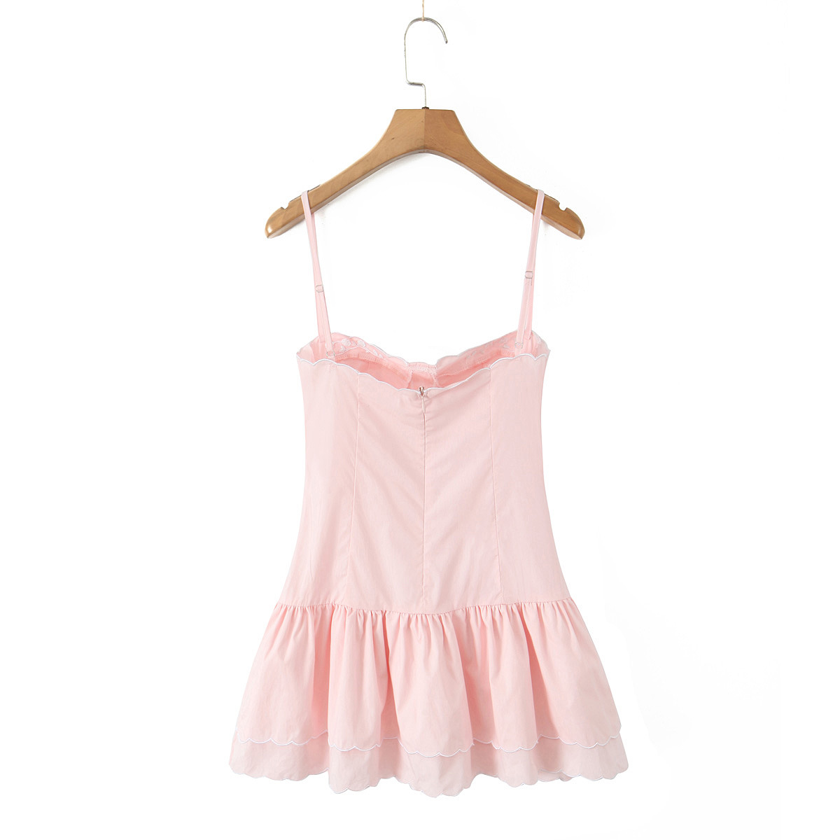 Low cut waist cinched camisole short skirt dress