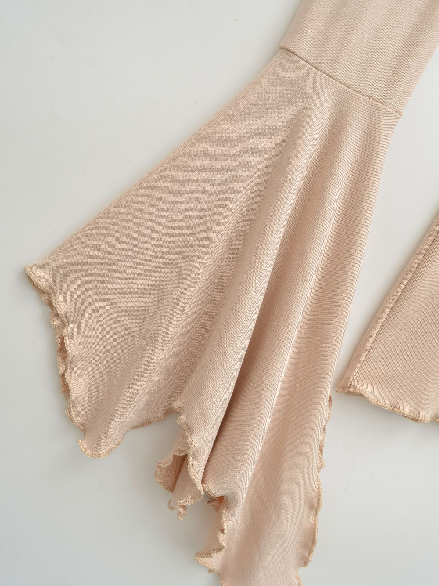Trumpet Plunge Side Slit T-Shirt