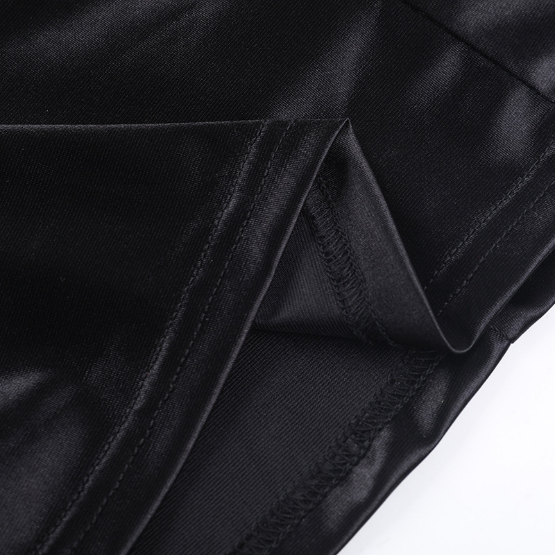 Polyester Box Neck Gathered Split Dress