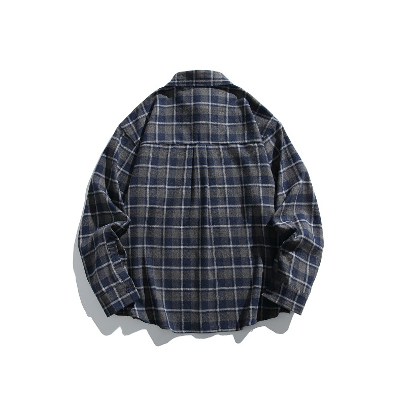 Japanese Retro Checkered Oversized Shirt