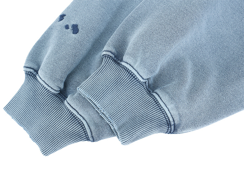 Men's Faded Plain Stitched Cotton Sweatshirt