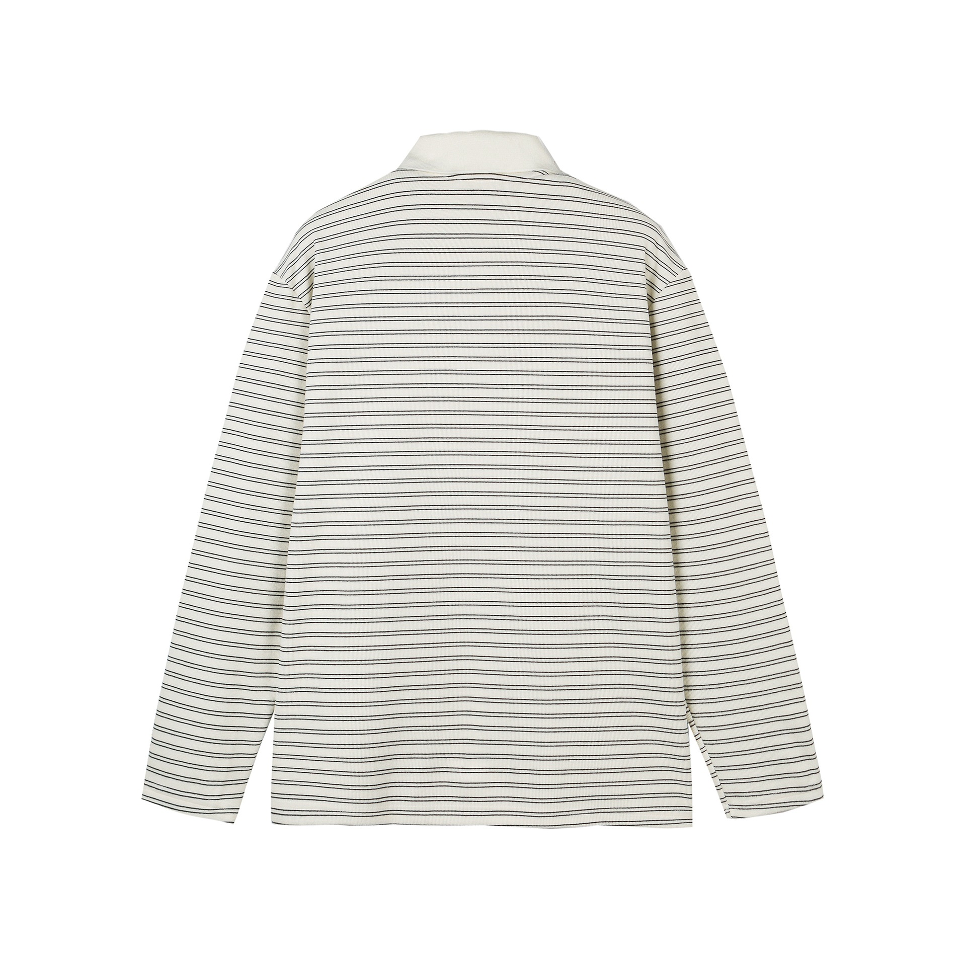 Long Sleeve Polo Shirt Unisex Relaxed Loose Fit Turn-down Collar Base