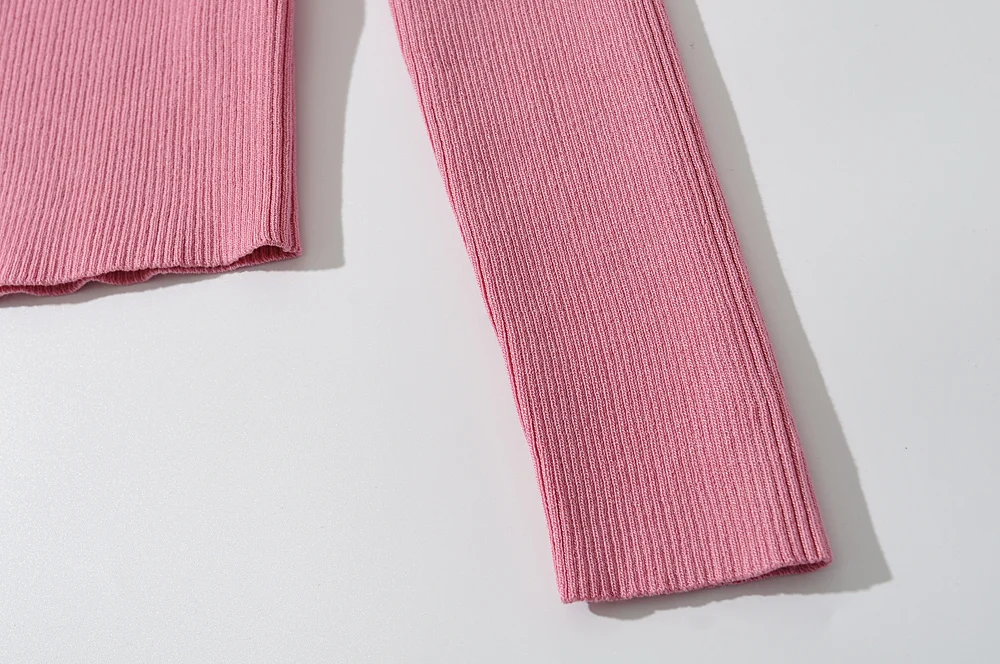 Blush Spandex Upper Arm Cutout Wrap Sweater