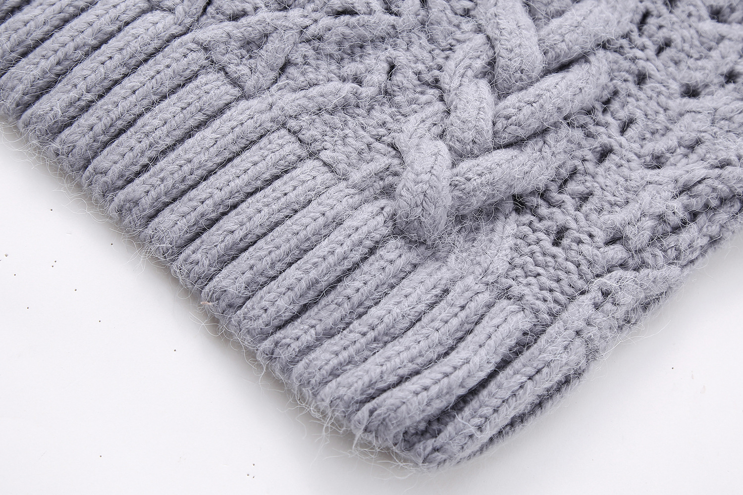 Ladies Round Collar Twisted Openwork Knit Gilet