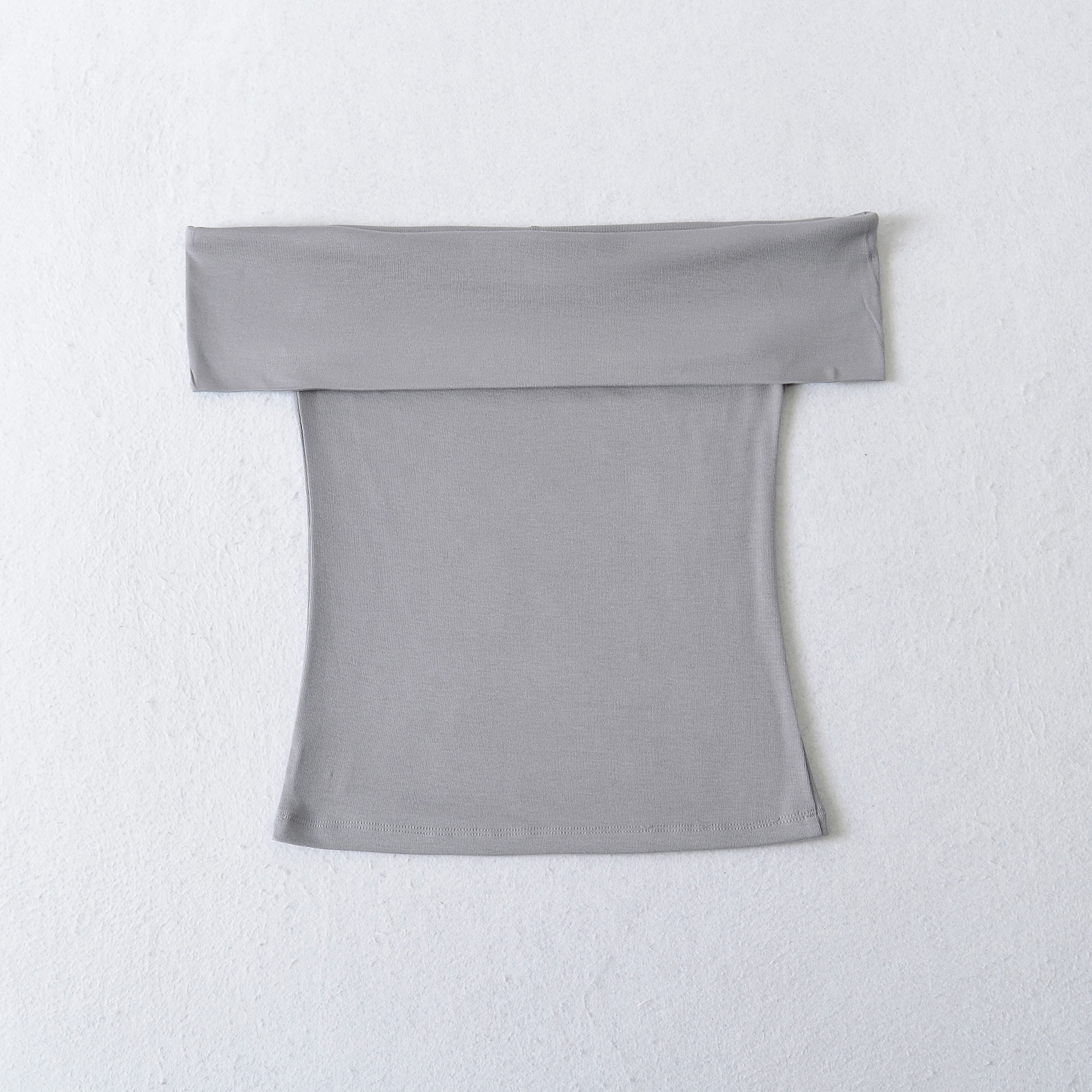 Slim One-Shoulder Plain Crop Top T-Shirt