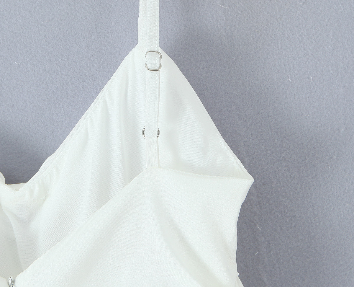 White Bow Layered Dress with Ruched Silhouette and Strapless Design
