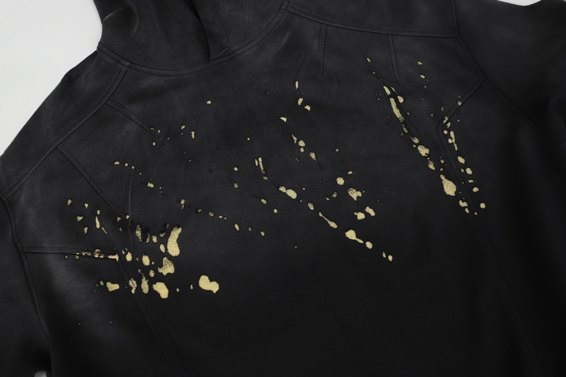 Cotton Polyester Paint Splatter Hoodie