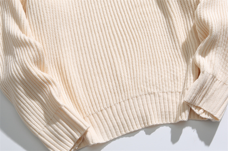 Oversized Japanese Workwear Jacquard Turtleneck Sweater