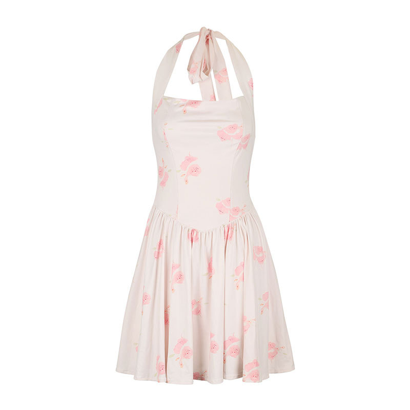 Slimming One-Shoulder Botanical Dress