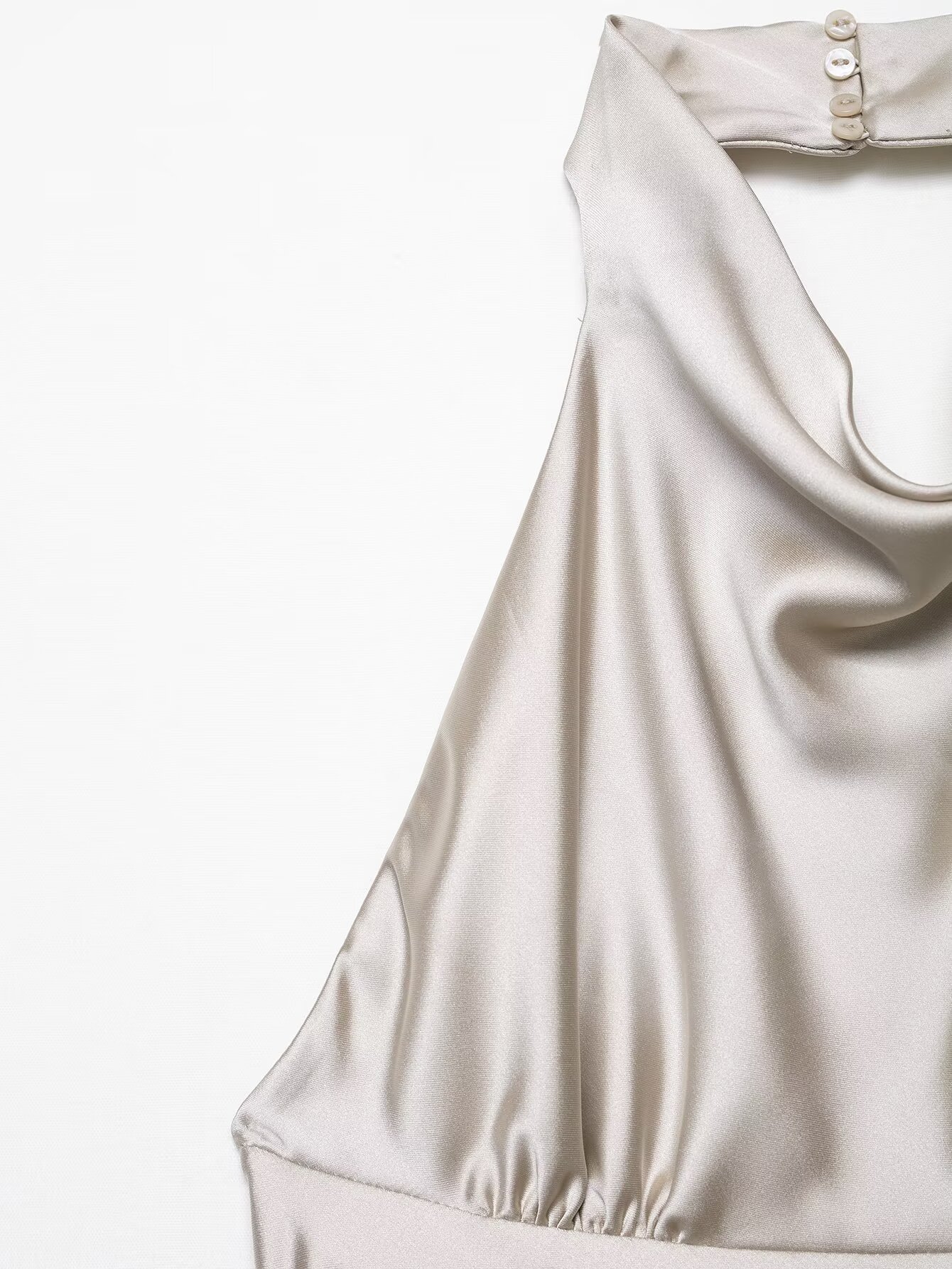 Sleek Open Back Crossover Drawstring Dress