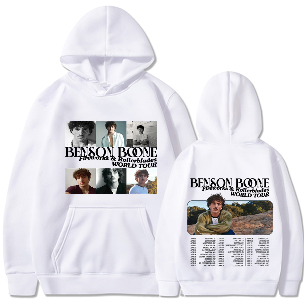 Ladies Loose Fit Long Sleeve Patterned Hoodie