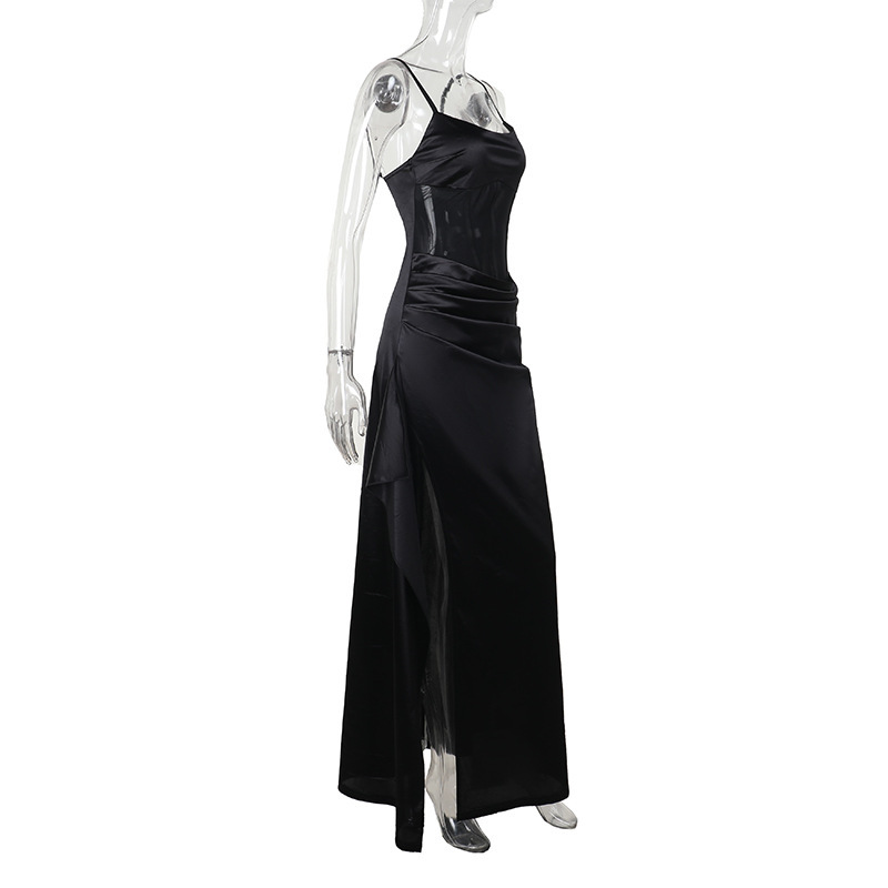 Illusion Split Shoulder Bodycon Utility Dress