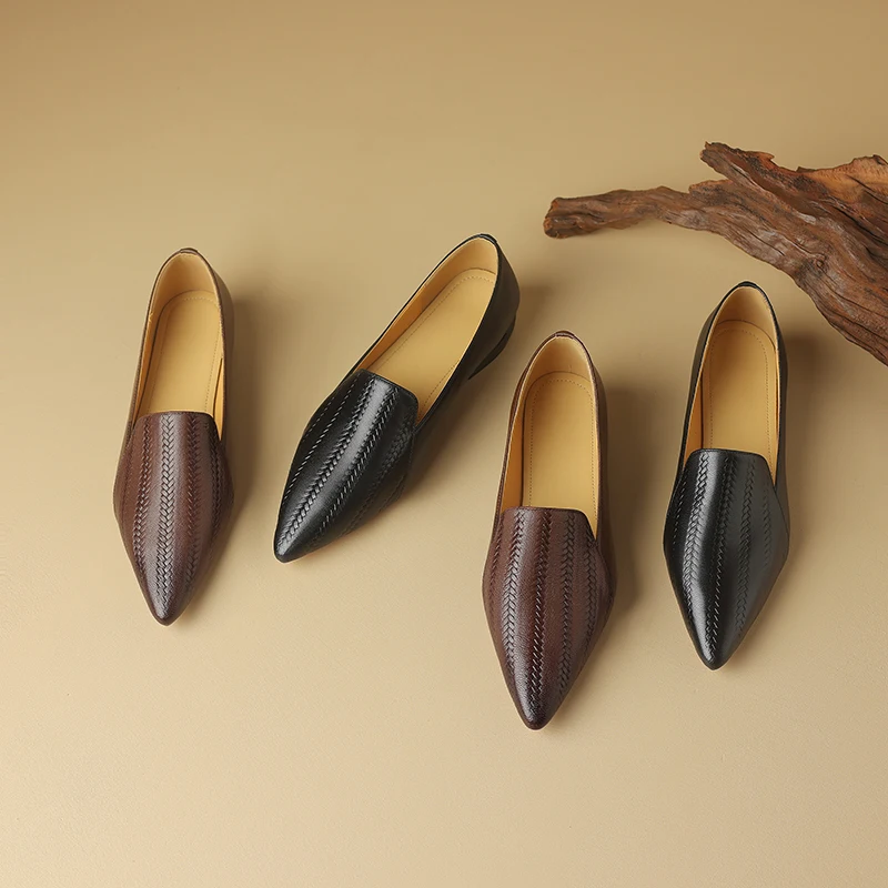 Premium Sheepskin Kitten Almond Pumps