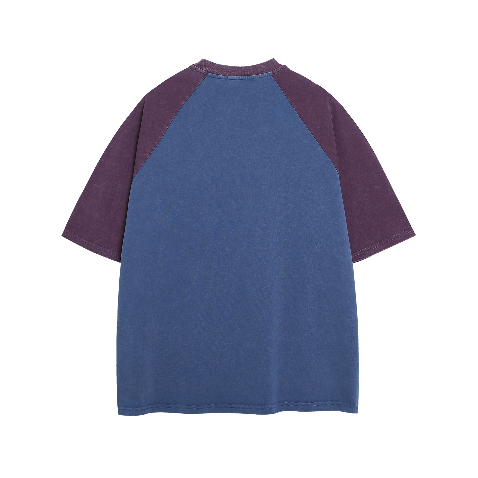 Letter printed contrasting short sleeved T-shirt for men