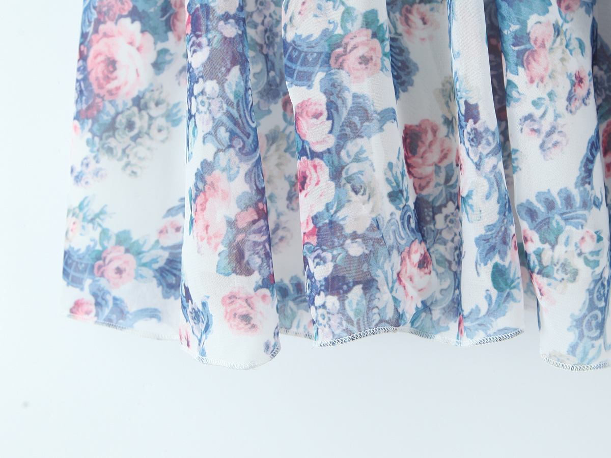 Ruffle trimmed short skirt dress