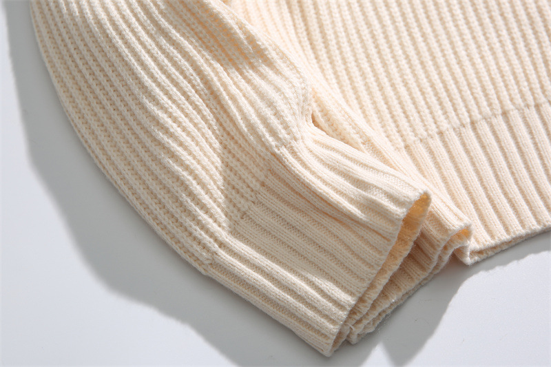 Oversized Japanese Workwear Jacquard Turtleneck Sweater