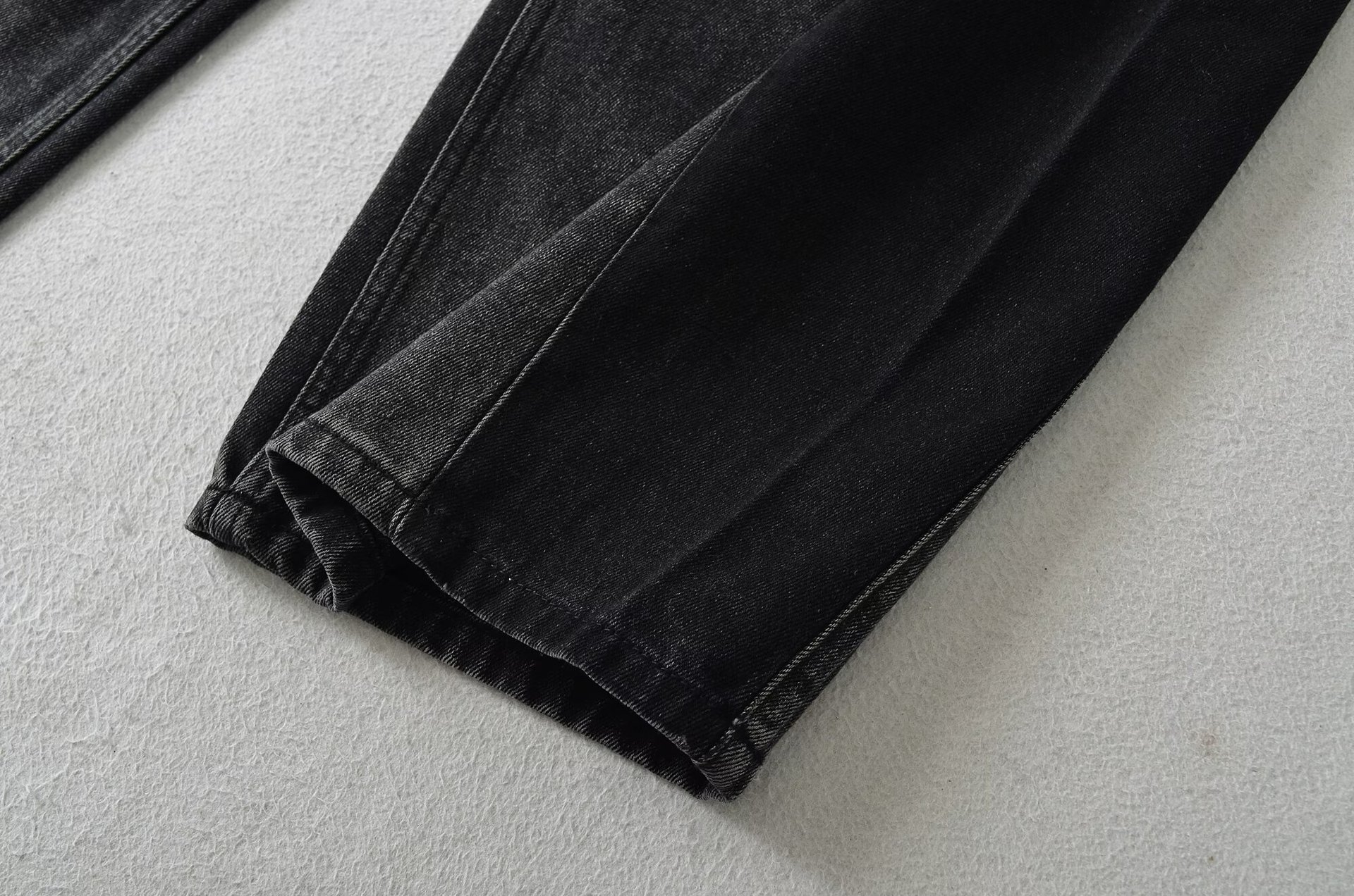 Vintage washed high waisted color blocked loose wide leg balloon pants jeans