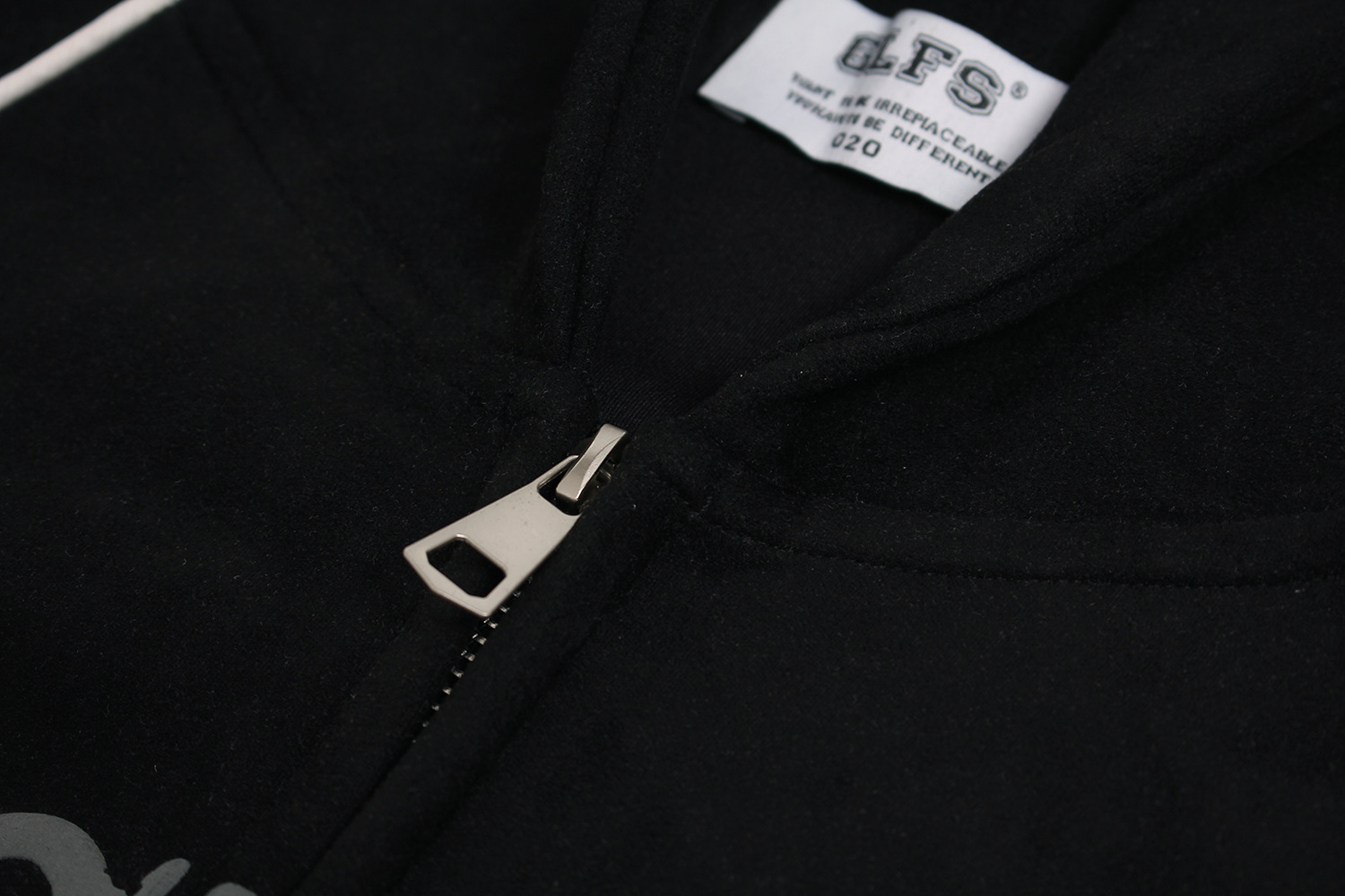 Loose Streetwear Patterned Hood Zipper Sweatshirt