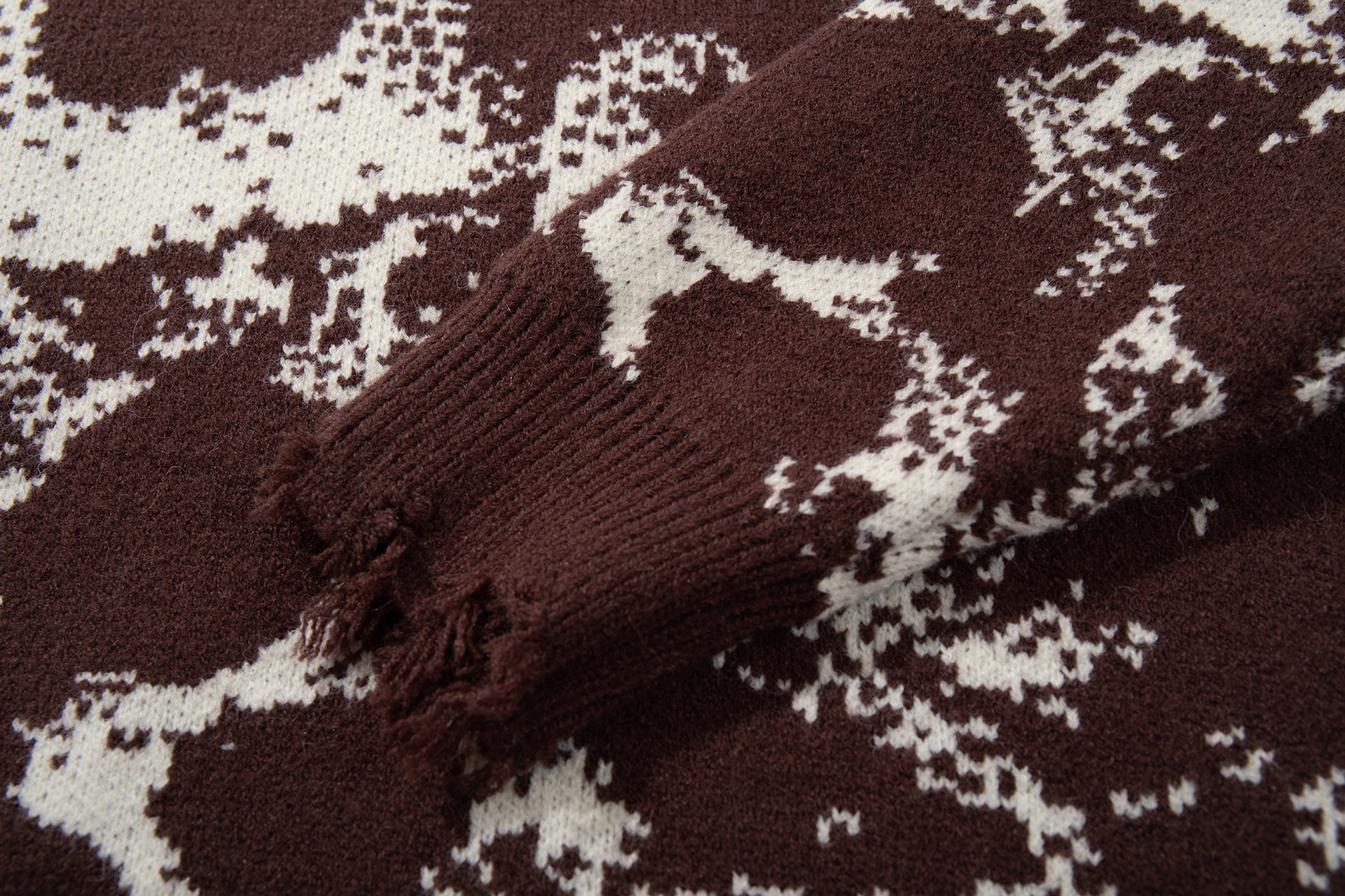Oversized Gothic Jacquard Sweater