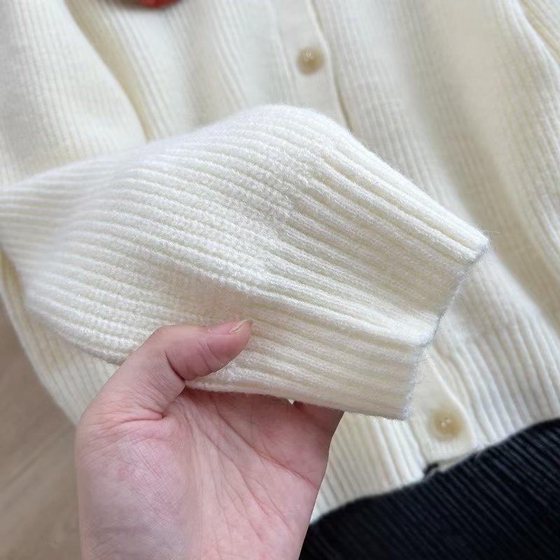 Ladies Fall Mock Collar Cardigan