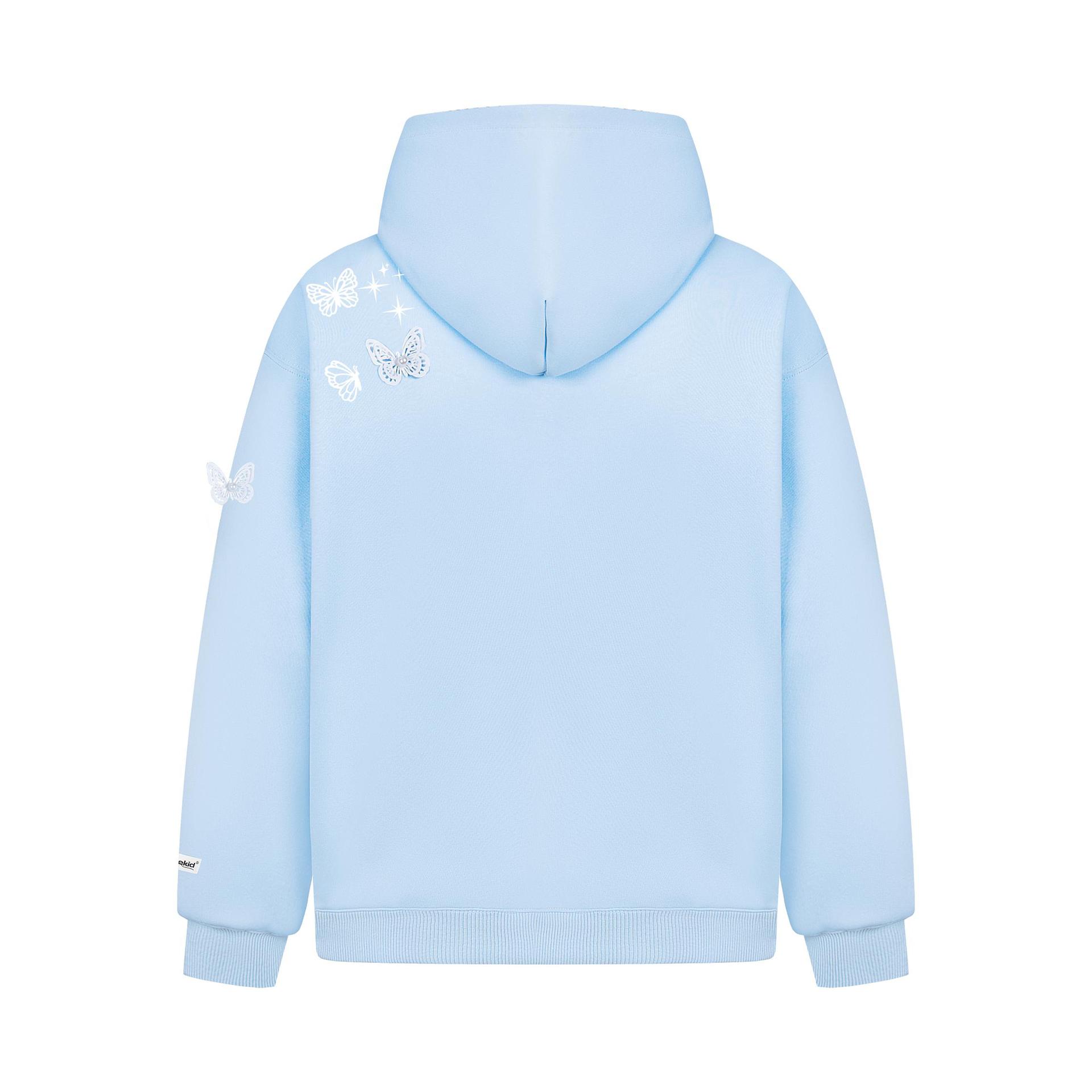 Cotton Swallowtail Embellished Hoodie