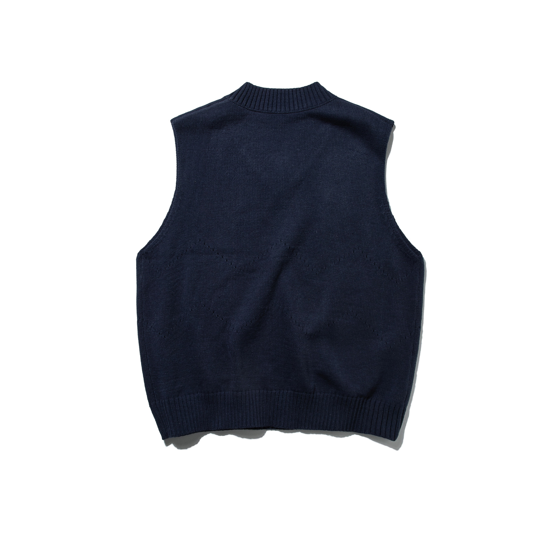 Unisex Japanese Workwear Color Block Vee Neck Sweater