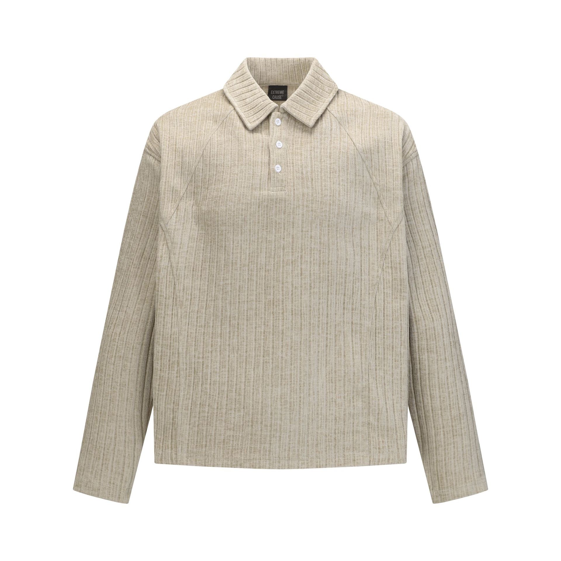 Long Sleeve Polyester Varsity Button Front Sweater