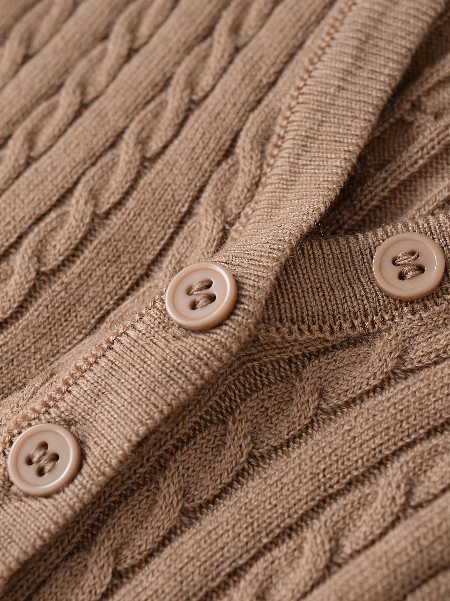 Solid Color Long Sleeve Business Cardigan