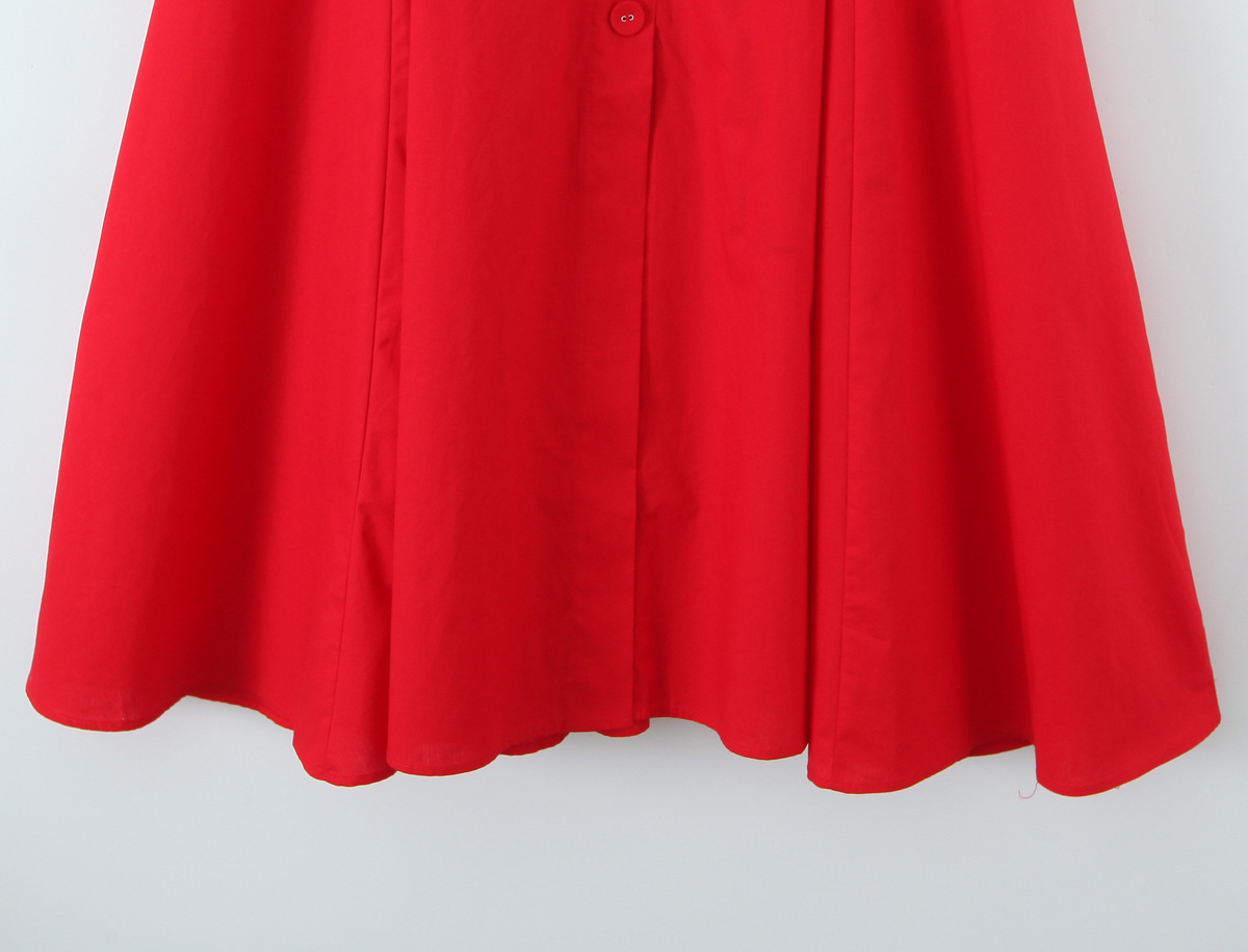 Halter Sleeveless Cotton A-line Maxi Skirt