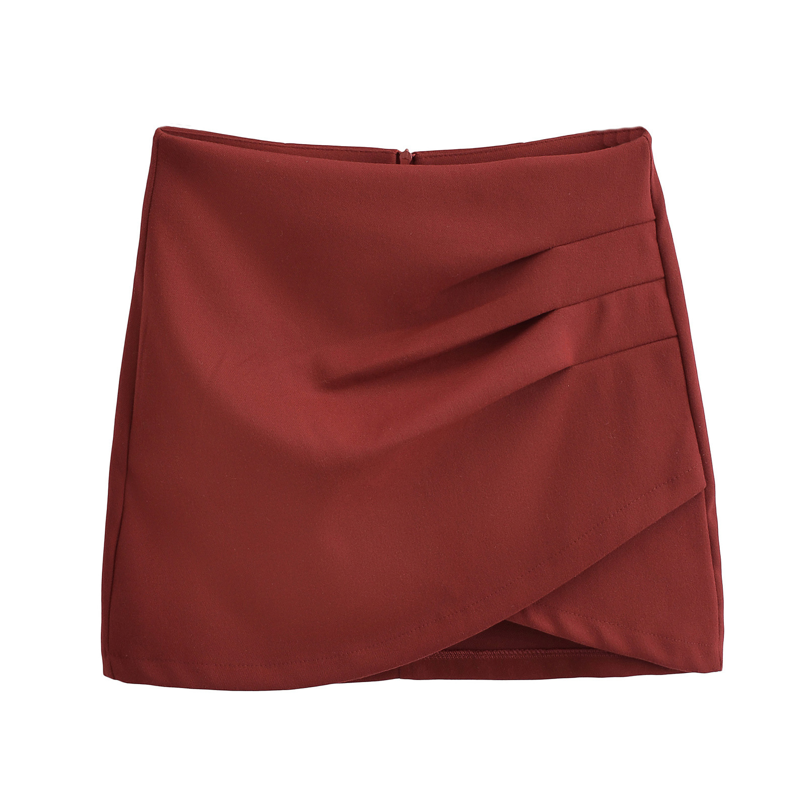 Asymmetrical Unprinted Cotton Blend Streetwear Skirt