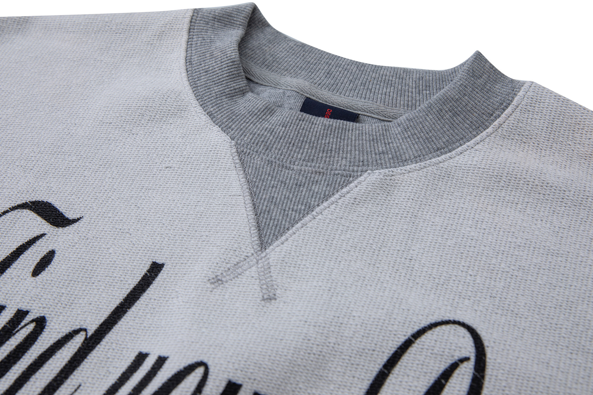 Oversized Contrast Panel Inverted Cotton Blend Graphic Hoodie