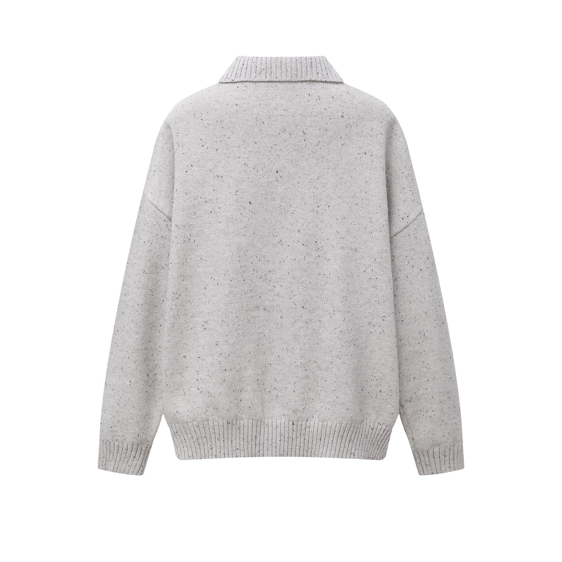 Preppy Neckline Blend Sweater