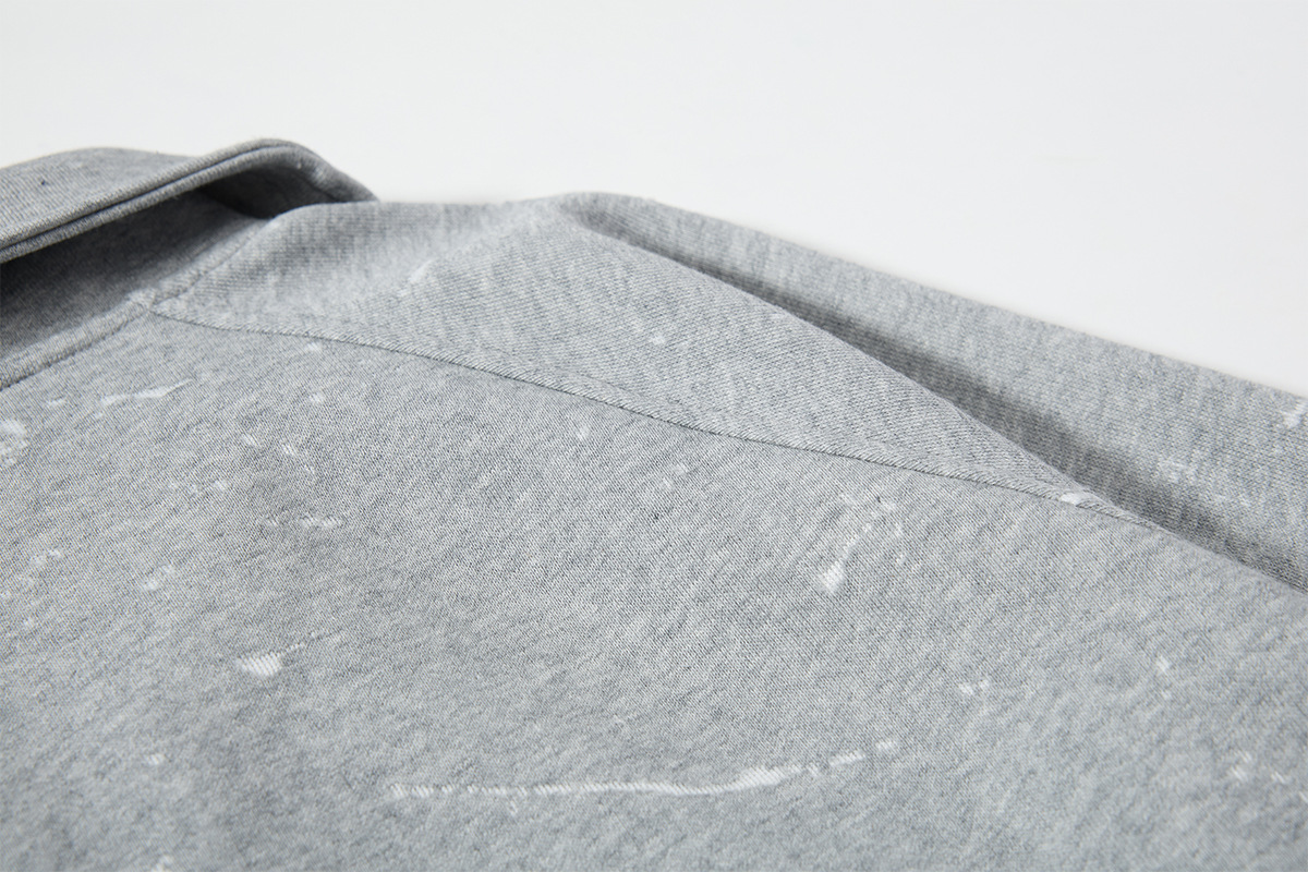 Half open collar raglan sweatshirt with flip collar sweatshirt