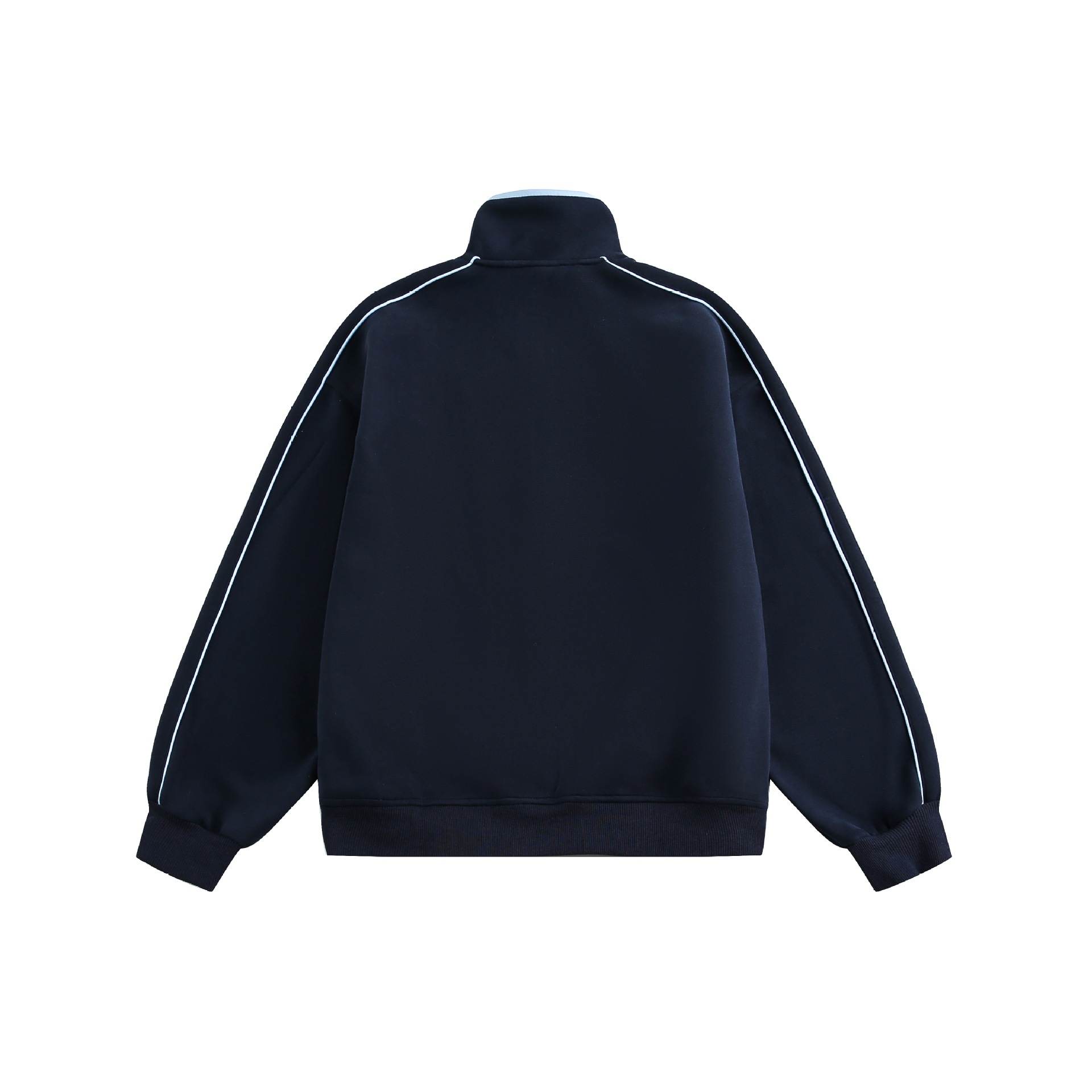 Cotton Blend Two-Tone Seam Hoodie