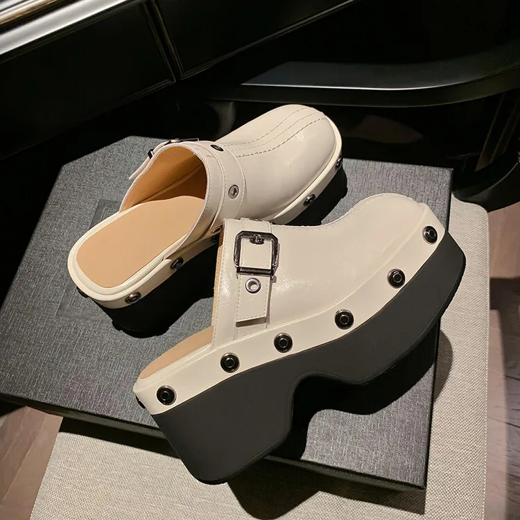 Ladies Embellished Chunky Sole Sandals