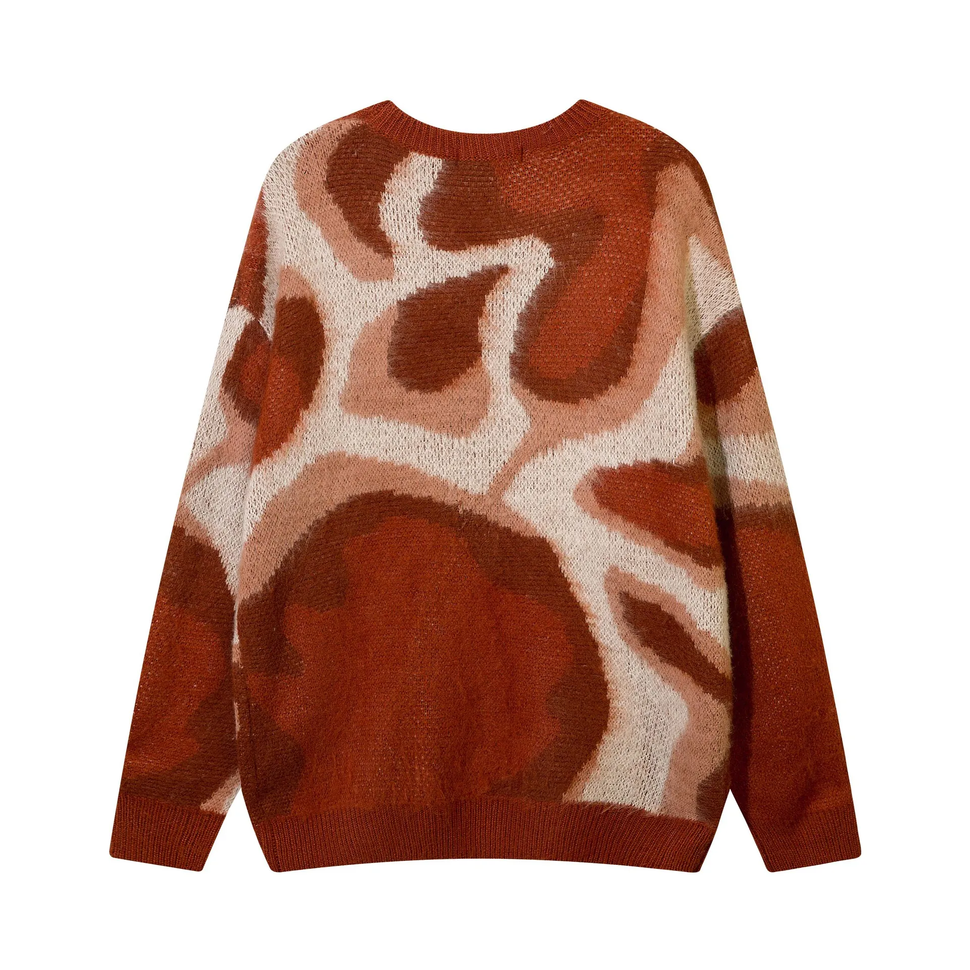 Men's Relaxed Fit Colorblock Crew Neck Sweater