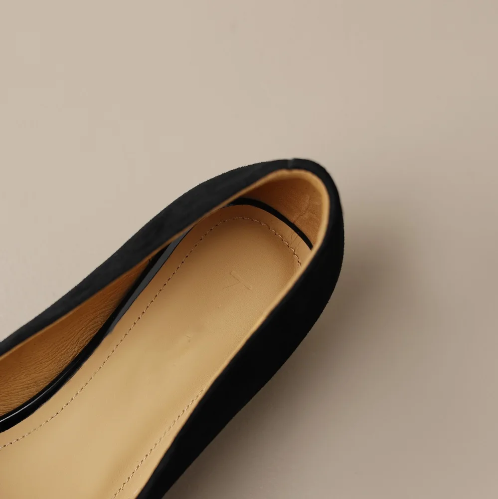 Elegant With Low Heel Brand Genuine Leather High Heels Metal Button Heels For Women Comfortable Pumps Pointed Toe
