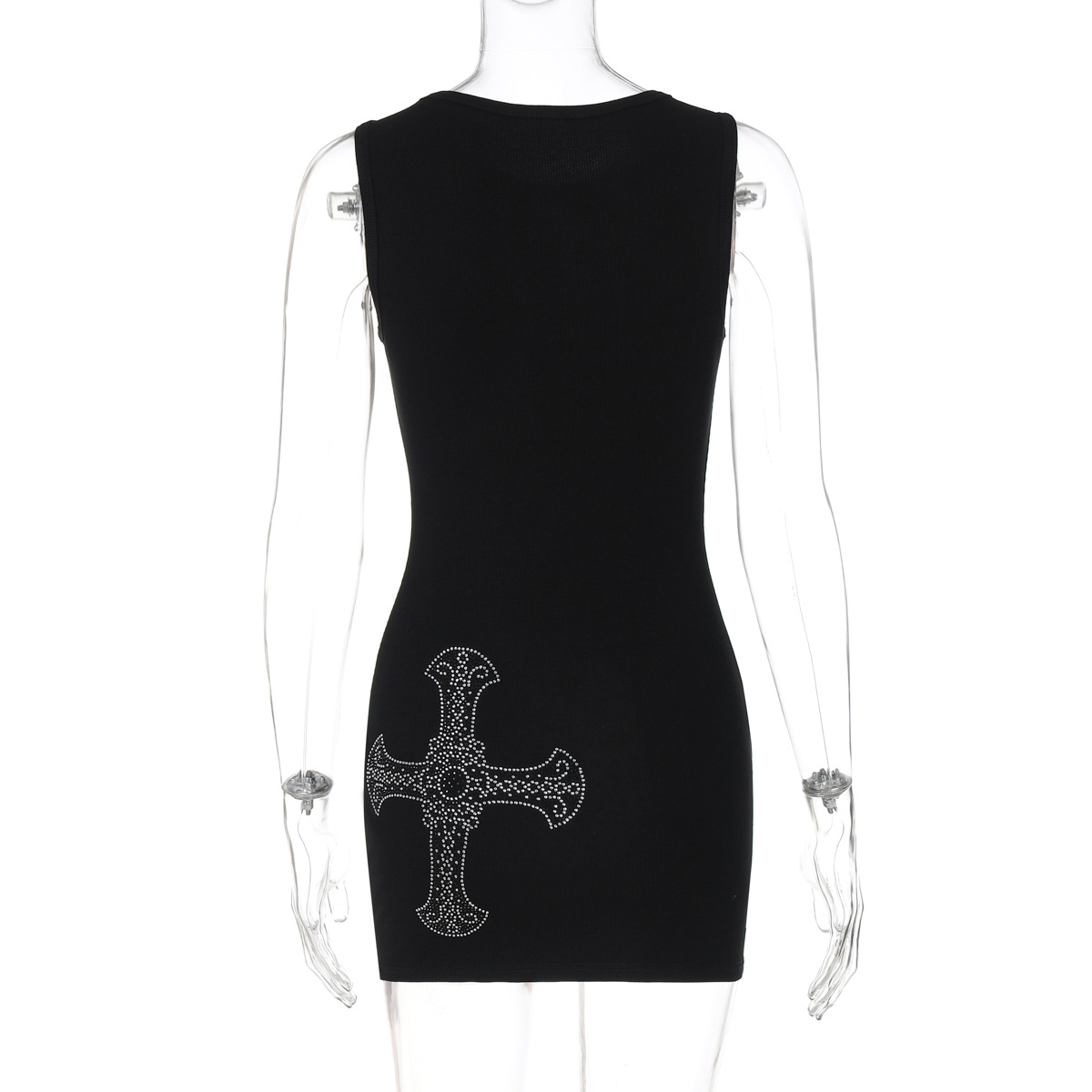Ladies Crystal Beaded Slim Strappy Dress