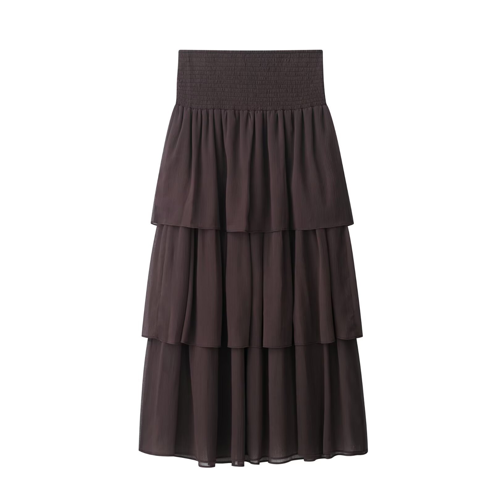 Tiered Flounce Trim Embellished Skirt
