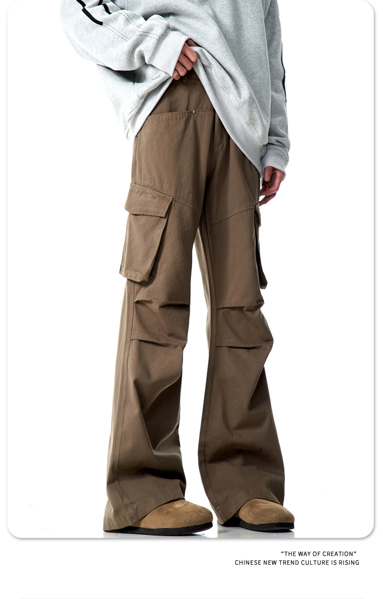 Work Pants for Men and Women Loose Straight Leg Casual Long Trousers