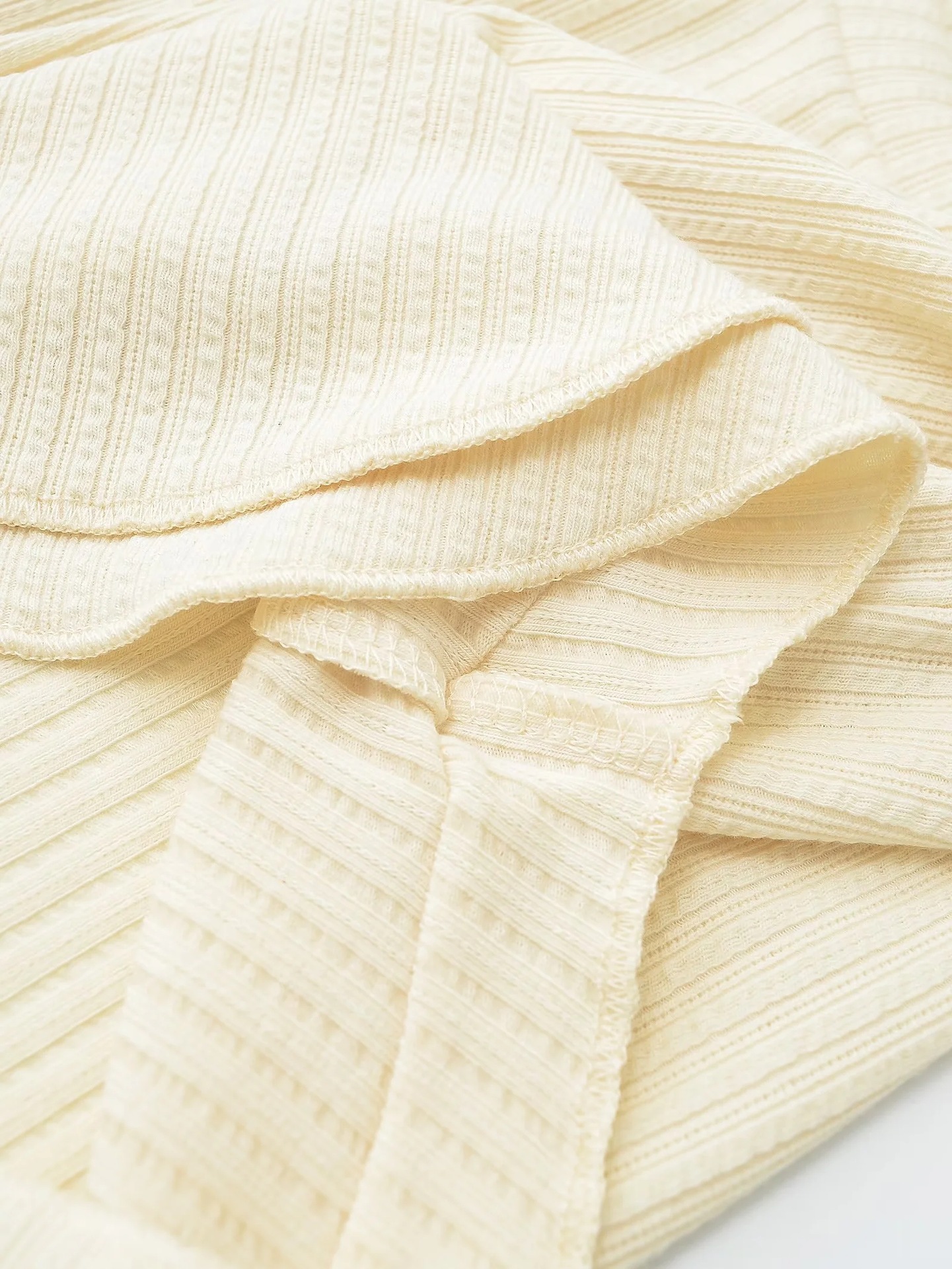 Cotton Crew Collar Full Sleeve Fitted Ribbon T-Shirt